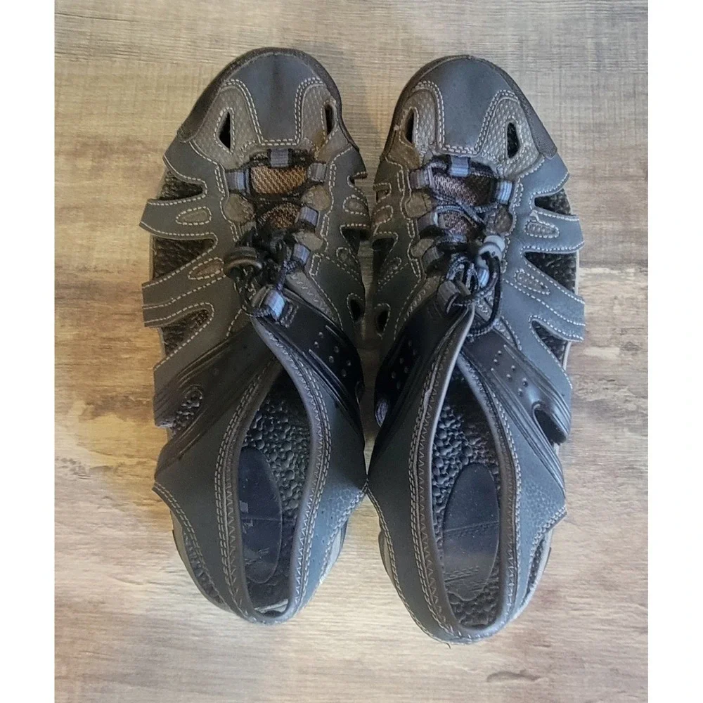 Ozark Trail Sandals Closed Toe Men's‎ 10 Gray Adjustable Comfortable Hiking